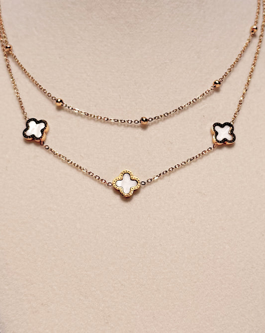 Lucky Layers Necklace - White