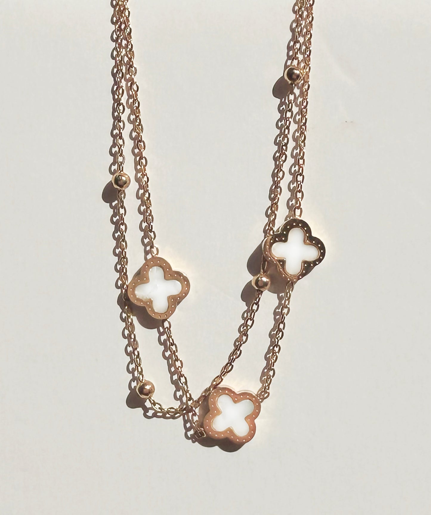 Lucky Layers Bracelet - White