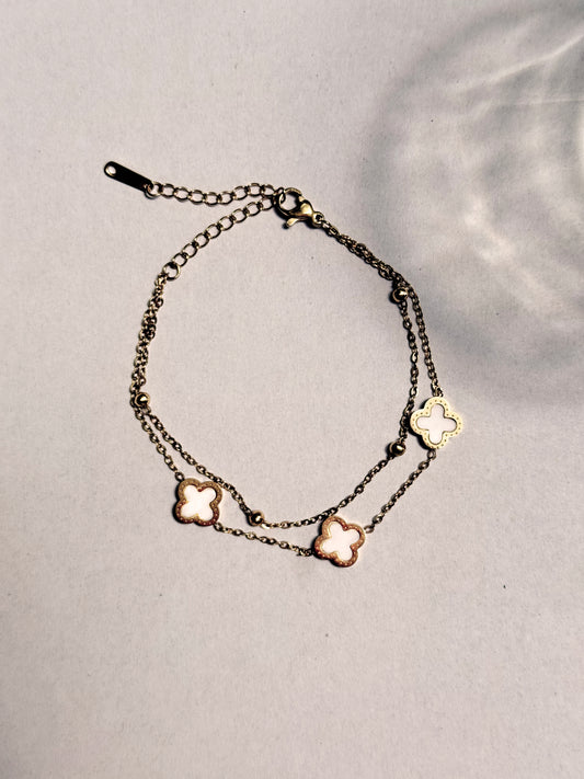 Lucky Layers Bracelet - White