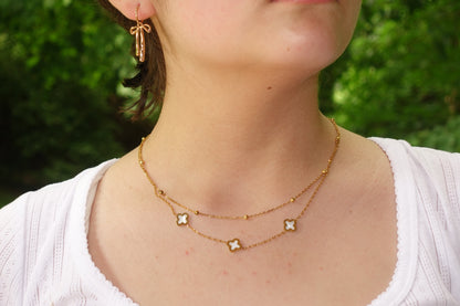 Lucky Layers Necklace - White
