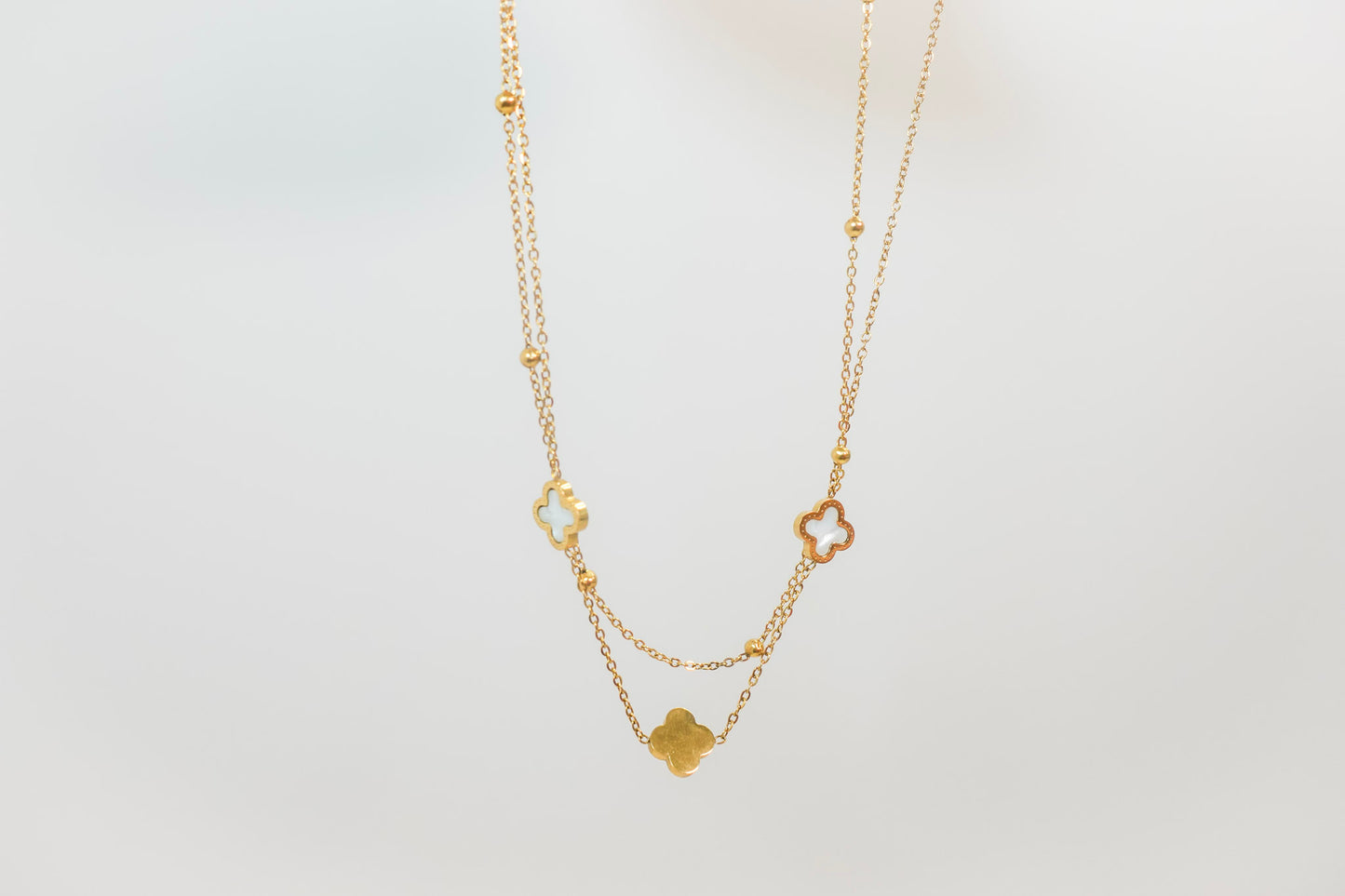 Lucky Layers Necklace - White