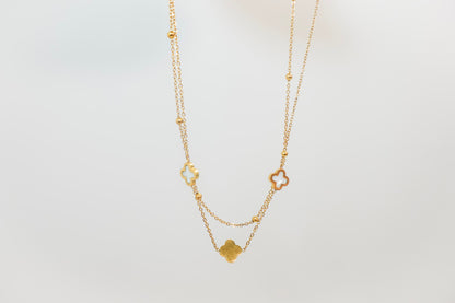 Lucky Layers Necklace - White