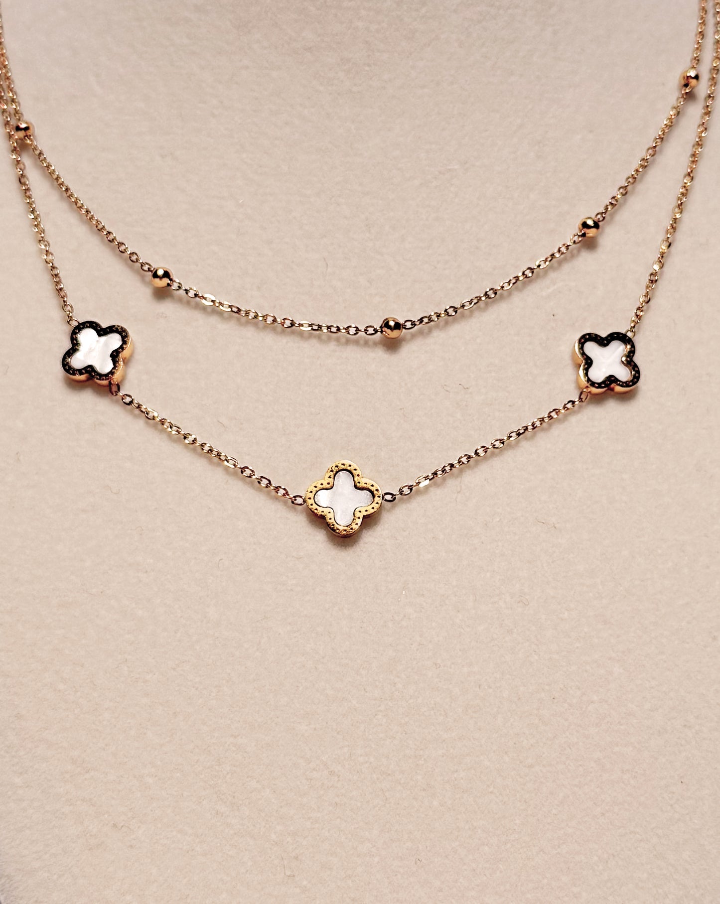 Lucky Layers Necklace - White