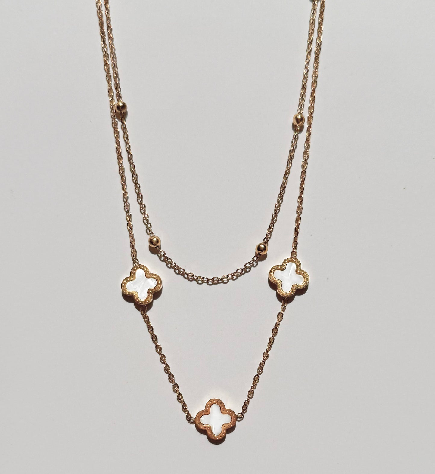 Lucky Layers Necklace - White