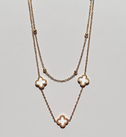 Lucky Layers Necklace - White