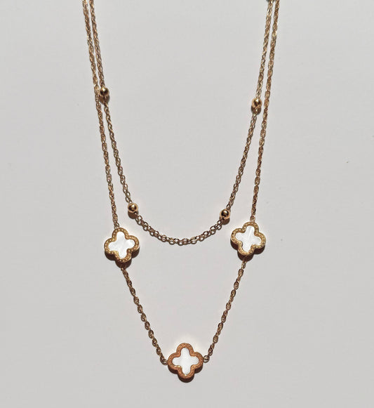 Lucky Layers Necklace - White