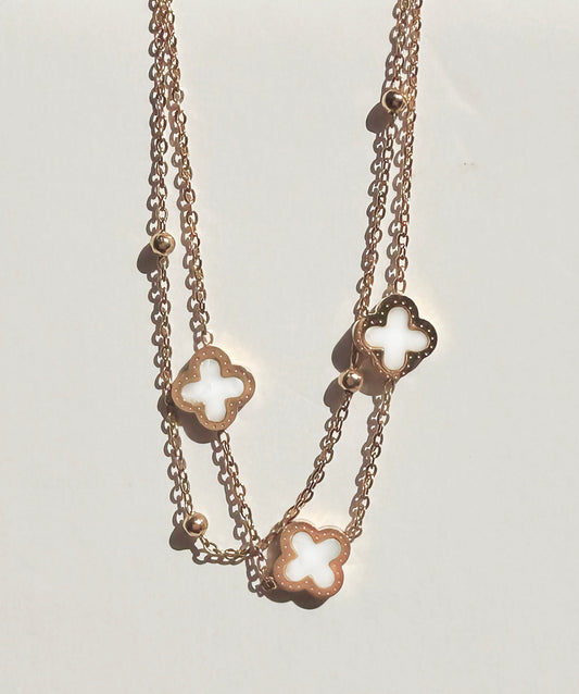 Lucky Layers Bracelet - White