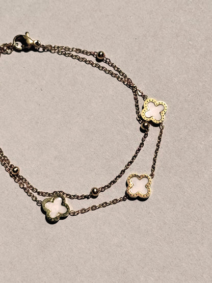 Lucky Layers Bracelet - White